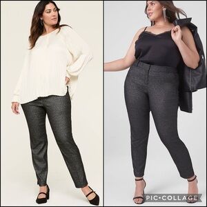 Lane Bryant Black Shimmer Silver Glitter Signature Fit Ankle Pant